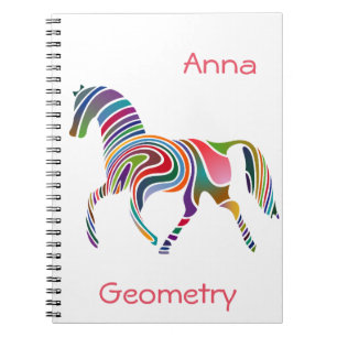 Rainbow horse design notebook