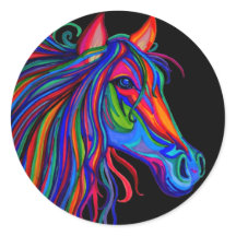 rainbow horse head