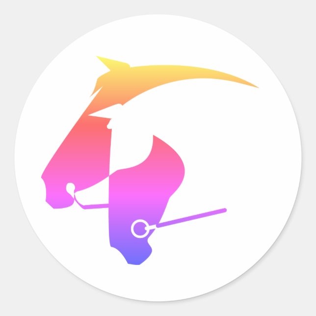 Rainbow Horse Heads Sticker (Front)