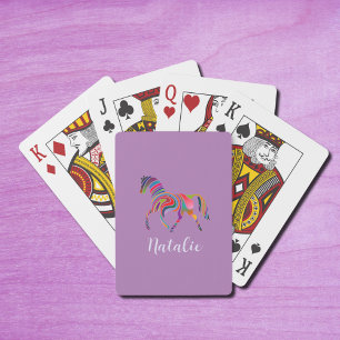 Rainbow horse no2 - your name playing cards
