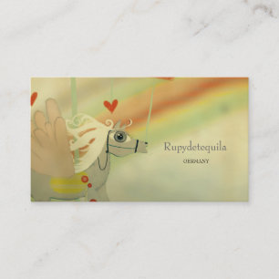 Rainbow Horse old vintage business card