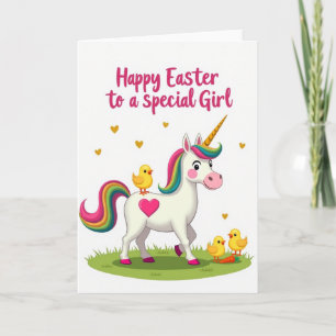 Rainbow Horse Springtime Card