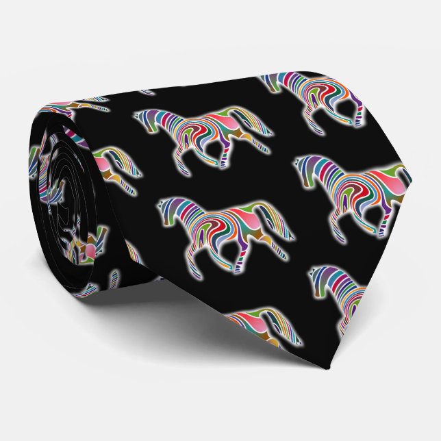 Rainbow horse tie (Rolled)