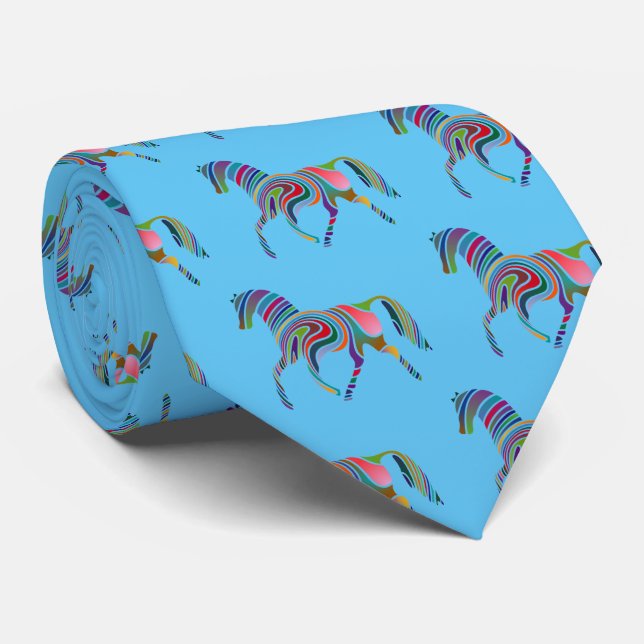 Rainbow horse tie (Rolled)