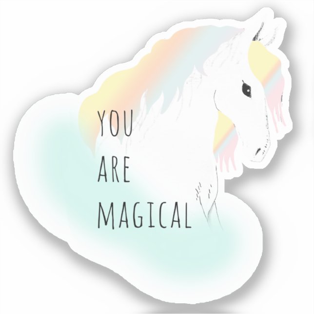 Rainbow Horse Unicorn Equestrian Girly  (Front)