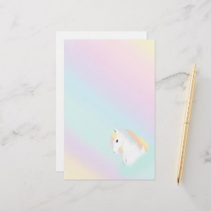 Rainbow Horse Unicorn Equestrian Girly Stationery