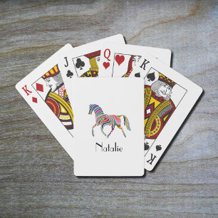 Rainbow horse  - your name playing cards