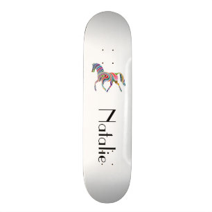 Rainbow horse - your name skateboard