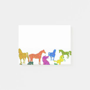 Rainbow Horses - "Dotty about Horses!" Post-it Notes