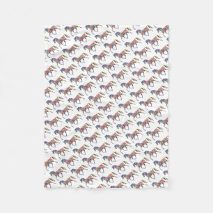 Rainbow Horses For girls Fleece Blanket