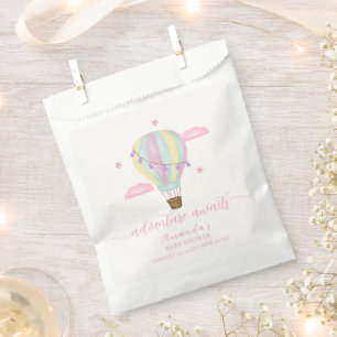 Rainbow Hot Air Balloon Cloud Star Baby Shower Favour Bag