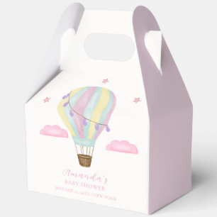 Rainbow Hot Air Balloon Cloud Star Baby Shower Favour Box