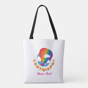 “Rainbow Hot Air Balloon LGBTQIA+ Pride Logo**  Tote Bag