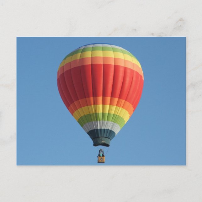 Rainbow Hot air Balloon Postcard (Front)
