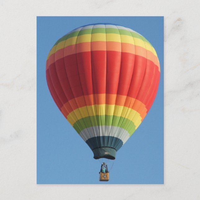 Rainbow Hot air Balloon Postcard (Front)