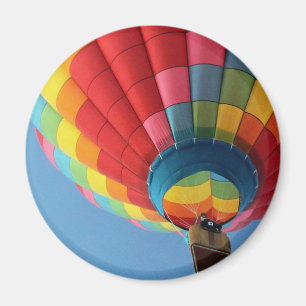 Rainbow Hot Air Balloon with Basket Magnet