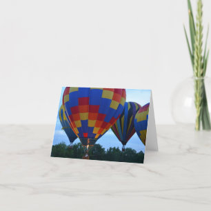 Rainbow Hot Air Balloons Card