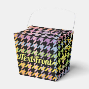 Rainbow Houndstooth Pattern Favour Box