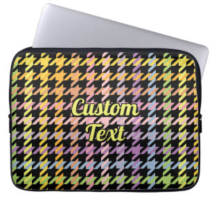 Rainbow Houndstooth Pattern Laptop Sleeve