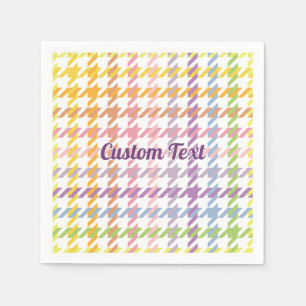 Rainbow Houndstooth Pattern Napkin