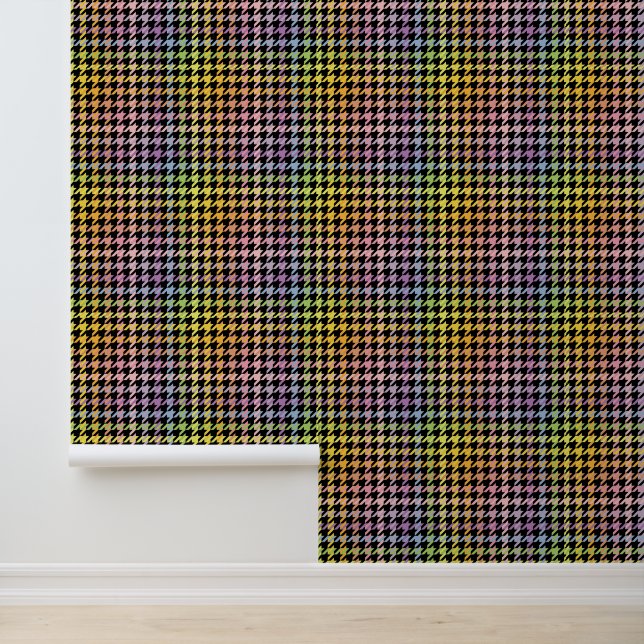 Rainbow Houndstooth Pattern Wallpaper (Application)