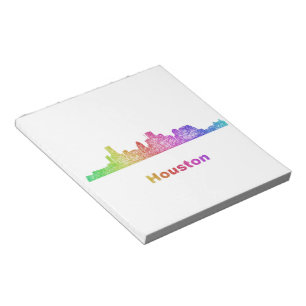 Rainbow Houston skyline Notepad