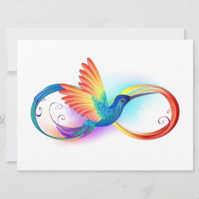 Rainbow Hummingbird with Infinity symbol (Front)