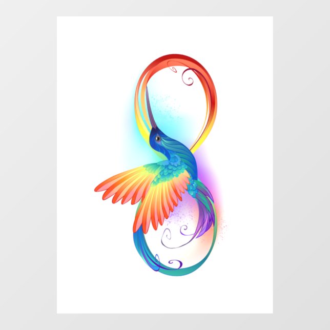 Rainbow Hummingbird with Infinity symbol (Sheet)