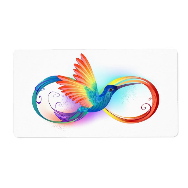 Rainbow Hummingbird with Infinity symbol (Front)