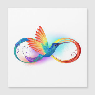 Rainbow Hummingbird with Infinity symbol