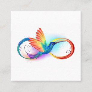 Rainbow Hummingbird with Infinity symbol Appointment Card