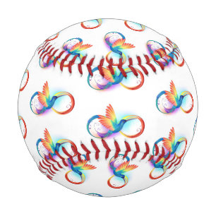 Rainbow Hummingbird with Infinity symbol Baseball