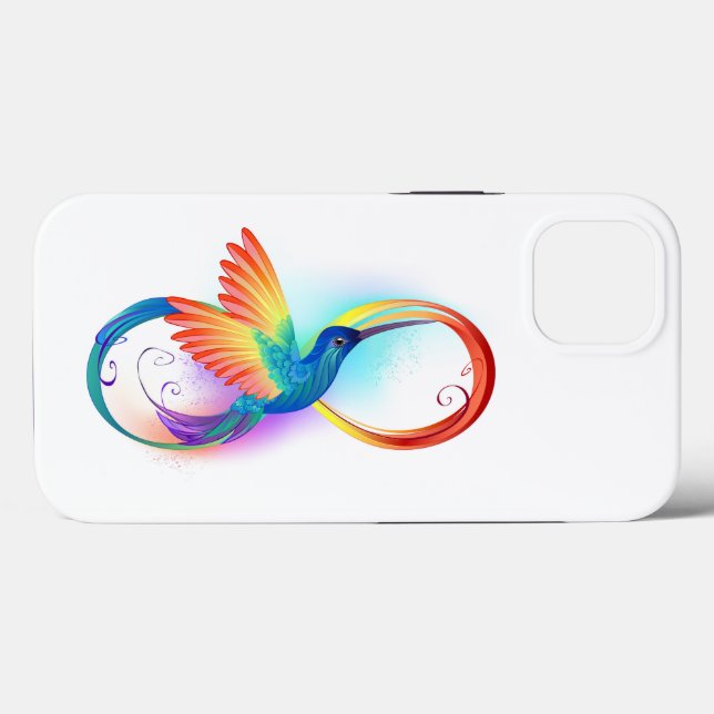 Rainbow Hummingbird with Infinity symbol Case-Mate iPhone Case (Back (Horizontal))