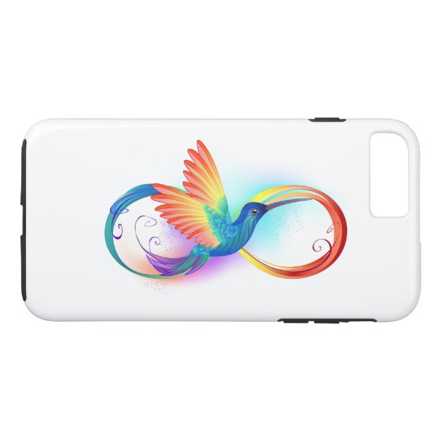 Rainbow Hummingbird with Infinity symbol Case-Mate iPhone Case (Back (Horizontal))