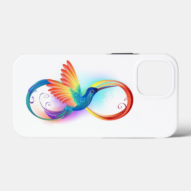 Rainbow Hummingbird with Infinity symbol Case-Mate iPhone Case (Back (Horizontal))