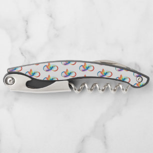Rainbow Hummingbird with Infinity symbol Corkscrew