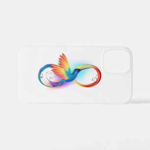 Rainbow Hummingbird with Infinity symbol iPhone 12 Mini Case
