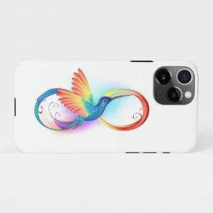 Rainbow Hummingbird with Infinity symbol iPhone 11Pro Case