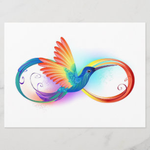 Rainbow Hummingbird with Infinity symbol Menu