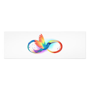 Rainbow Hummingbird with Infinity symbol Photo Print