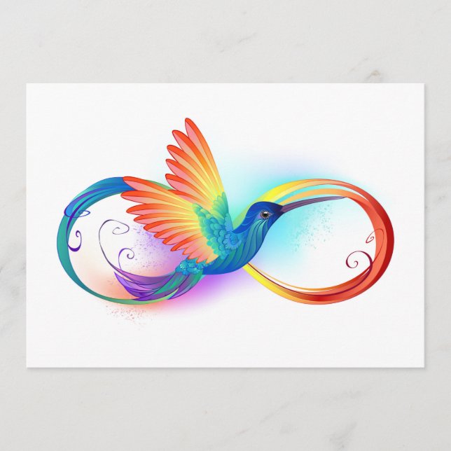 Rainbow Hummingbird with Infinity symbol Program (Front)