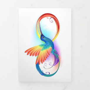 Rainbow Hummingbird with Infinity symbol Tri-Fold Programme