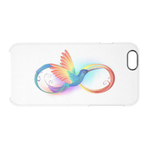 Rainbow Hummingbird with Infinity symbol Clear iPhone 6/6S Case