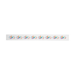 Rainbow Hummingbird with Infinity symbol Wrap Around Label
