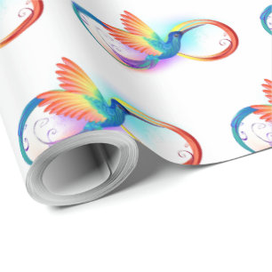 Rainbow Hummingbird with Infinity symbol Wrapping Paper