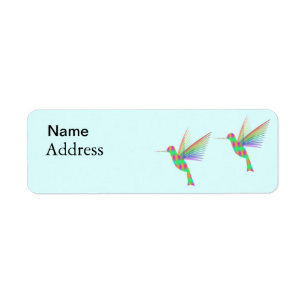 Rainbow Hummingbirds Return Address Label