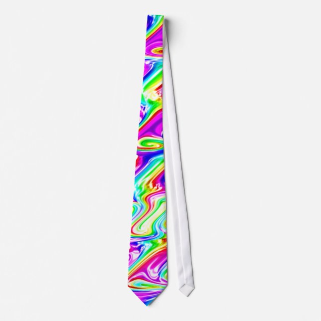 Rainbow Hurricane Bold Multi-Colour Tie (Front)
