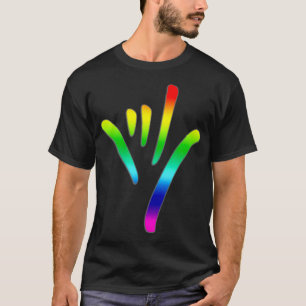 Rainbow I Love You Sign Language deaf culture T P T-Shirt