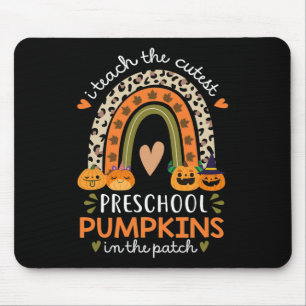 Rainbow I Teach The Cutest Pumpkins In Patch Fall Mouse Pad