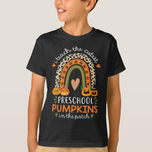 Rainbow I Teach The Cutest Pumpkins In Patch Fall  T-Shirt